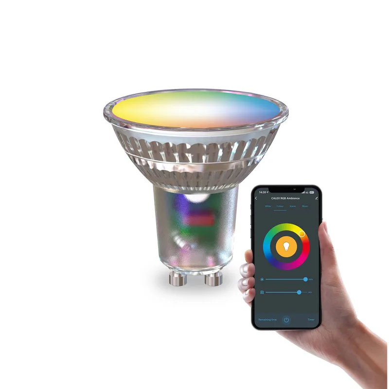 Smart LED-pære Reflektor GU10 4,9W RGB CCT 5cm fra Calex – produktbillede