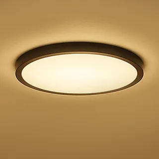 Smart LED plafondlamp HALO Ø 40 cm IP54 RGB CCT von Calex in Schwarz – Produktfoto 1 von 3