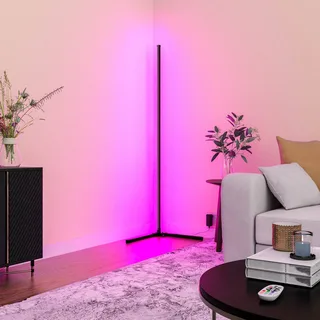 Smart LED-golvlampa med fjärrkontroll RGBW från Calex i Svart – produktbild 2 av 5