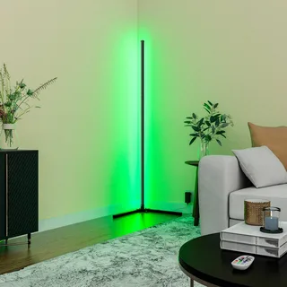 Smart LED-golvlampa med fjärrkontroll RGBW från Calex i Svart – produktbild 1 av 5