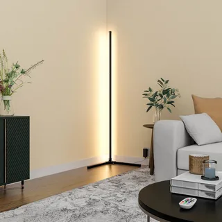 Smart LED-golvlampa med fjärrkontroll RGBW från Calex i Svart – produktbild 4 av 5