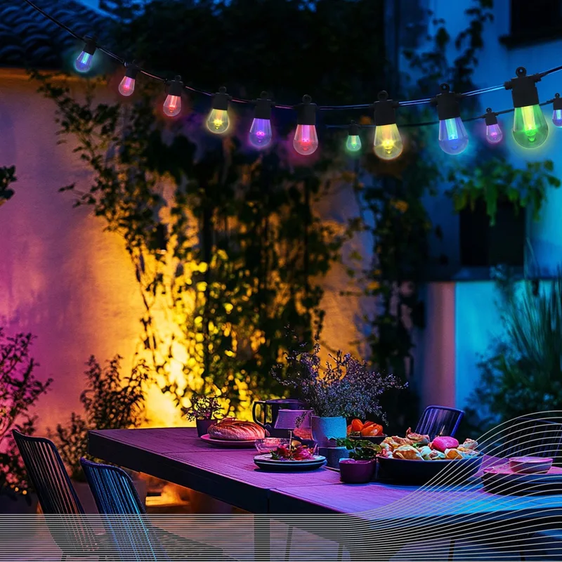 Smart Outdoor Lichtsnoer - 13m - Lichtslinger voor buiten - Tuinverlichting - 15 bulb van Calex – productfoto