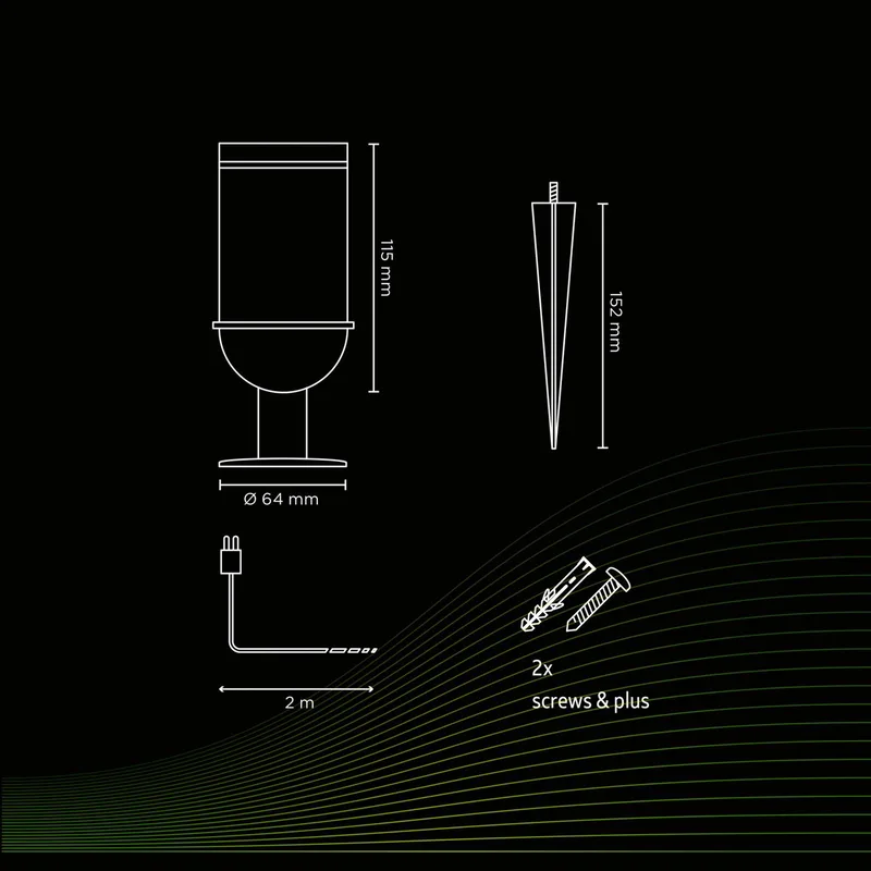 Smart Outdoor Tuinspot, CCT, RGB by Calex in Black – product photo 1 of 3