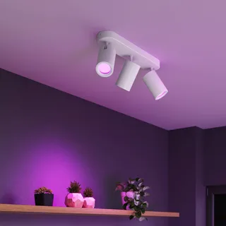 Smart plafondspot lengte 37 cm 3-lamps GU10-LED RGBW van Calex in Wit – productfoto 1 van 2