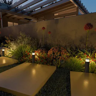 Smart tuinpaal voor buiten, RGBW, set van 3 van Calex in Zwart – productfoto 4 van 4