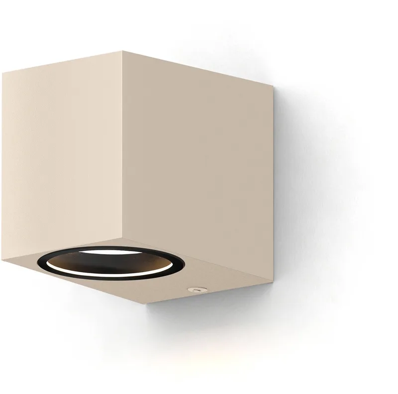 Smart Wandlamp Buiten - Rechthoekig - Downlight - RGB LED - Dimbaar - App & Spraakbediening - IP54 från Calex i Zand – produktbild