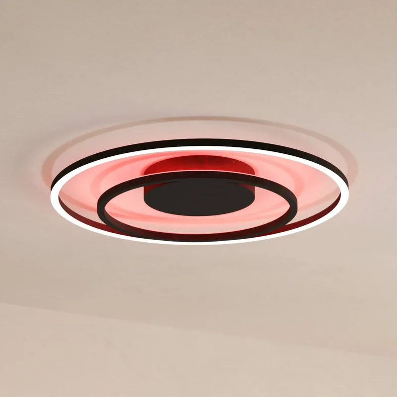 Calagrano-Z LED-loftlampe, Ø45cm fra EGLO connect i Sort, Hvid – produktbillede 1 af 5