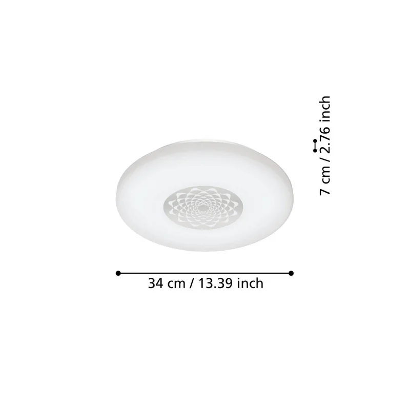 Capasso-Z LED plafondlamp CCT by EGLO connect in White – product photo 1 of 3