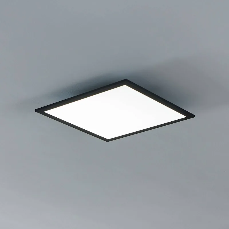 CCT loftslampe 45x45cm sort fra EGLO connect i Sort, Opaal – produktbillede 3 af 5