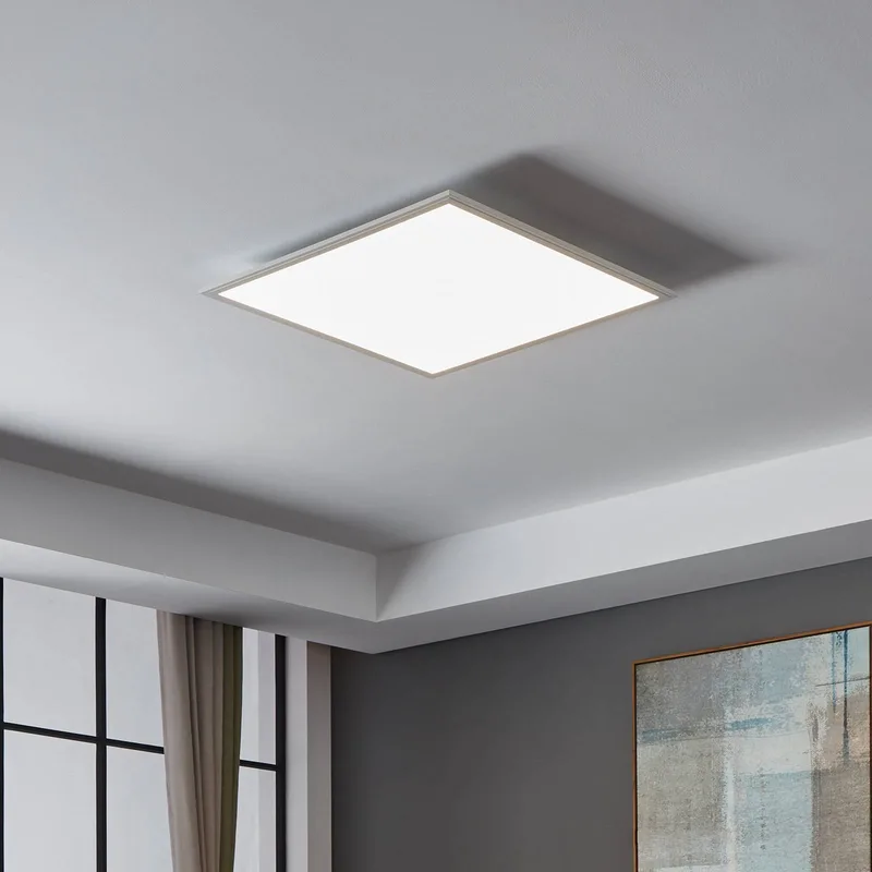 CCT plafondlamp 59,5x59,5cm wit van EGLO connect in Wit, Opaal – productfoto 2 van 5