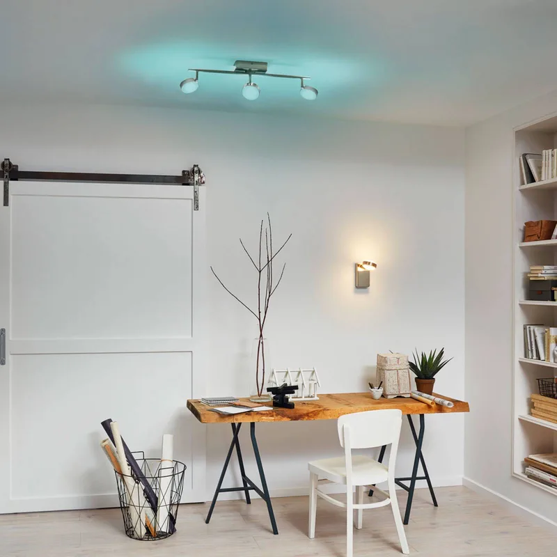 Corropoli-C LED plafondspot 1-lamp de EGLO connect en Mat nikkel – photo produit 2 sur 5