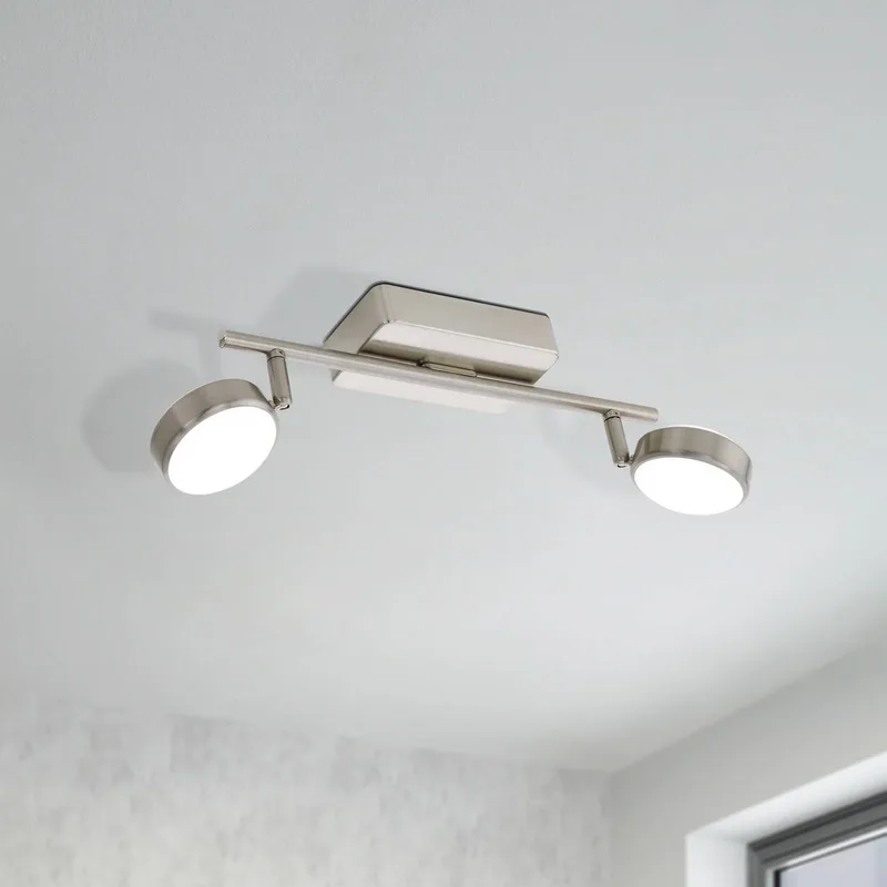 Corropoli-C LED plafondspot, 2lamps by EGLO connect in Mat nikkel – product photo 1 of 5