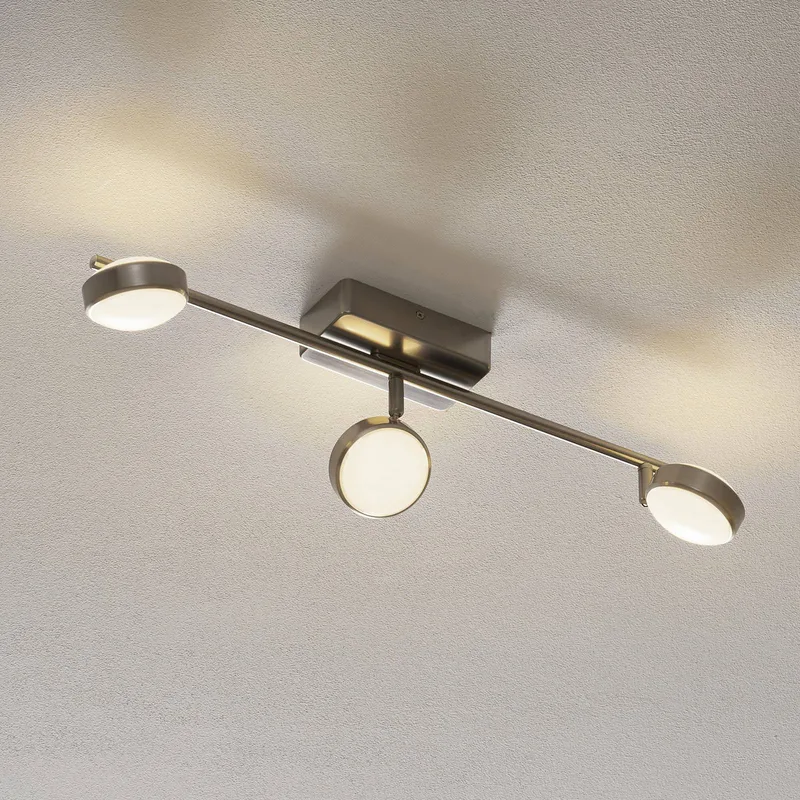 Corropoli-C LED plafondspot, 3-lamps van EGLO connect in Mat nikkel – productfoto 1 van 5
