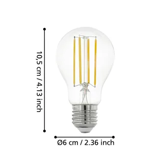 E27 A60 6W 806lm 4.000K, 2-pak van EGLO connect in Duidelijk – productfoto 4 van 5