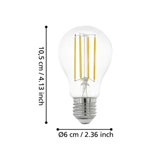 E27 A60 lamp 6W 806 lumen 4000K von EGLO connect in Duidelijk – Produktfoto 4 von 5