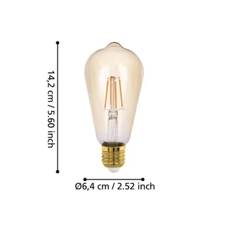 E27 ST64 lamp 5,5W 500 lumen 2200K de EGLO connect en Amber – photo produit 2 sur 2