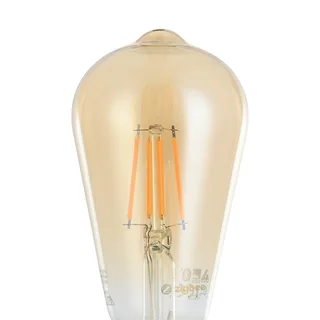 E27 ST64 lamp 5,5W 500lm 2200K 2st by EGLO connect in Amber – product photo 3 of 5