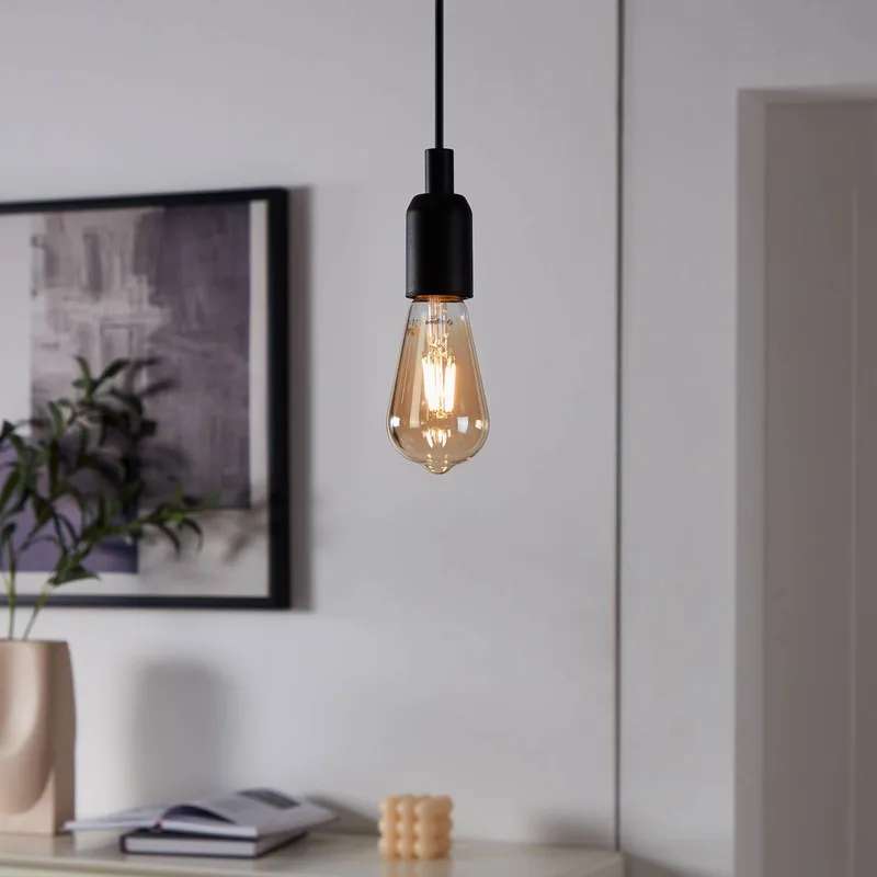 E27 ST64 lamp 5,5W 500lm 2200K 2st by EGLO connect in Amber – product photo 2 of 5