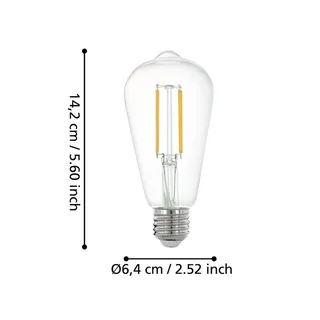 E27 ST64 lamp 6W 806lm 4000K van EGLO connect in Duidelijk – productfoto 2 van 5