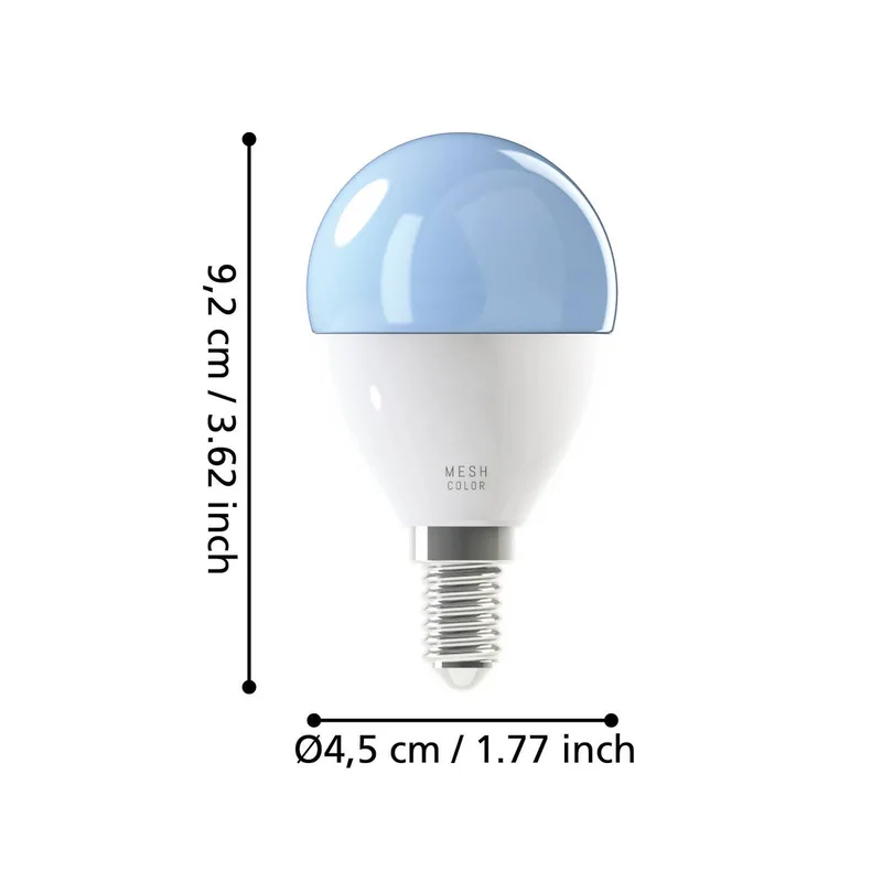 EGLO connect-z E14 P45 LED lamp 5W 470lm RGBW von EGLO connect in Opaal – Produktfoto 3 von 5