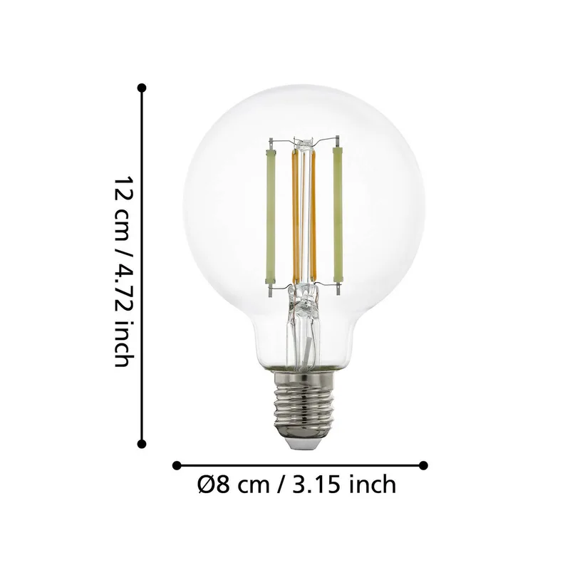 EGLO connect-z E27 G80 Globe 6W 806lm 2200-6500K van EGLO connect in Helder – productfoto 4 van 5