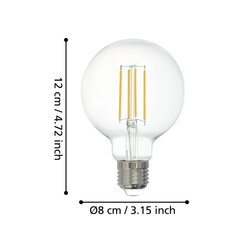 EGLO connect-z E27 G80 LED-Globe 6W 806 lm 2700 K fra EGLO connect i Helder – produktbillede 3 af 5