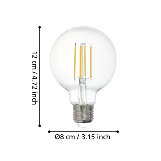 EGLO connect-z E27 G80 LED bol 6W 806lm 4000K von EGLO connect in Helder – Produktfoto 4 von 5