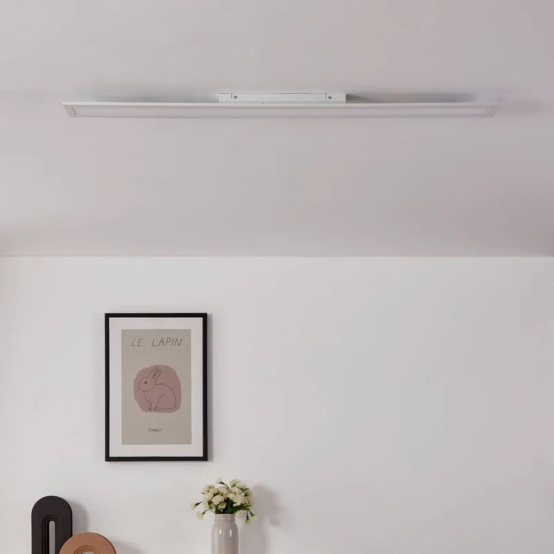 EGLO connect-z LED plafondlamp, 120x10cm, wit van EGLO connect in Wit, Opaal – productfoto 3 van 5