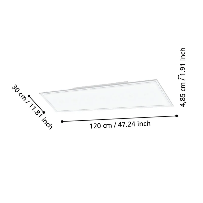 EGLO connect-z LED plafondlamp, 120x30cm, wit fra EGLO connect i Hvid, Opaal – produktbillede 4 af 4