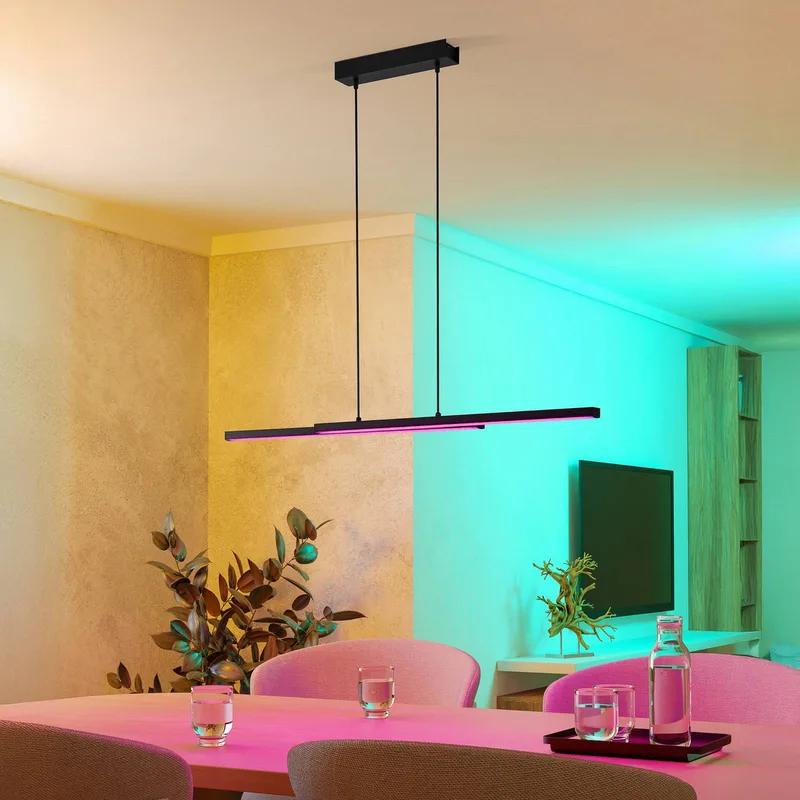 Fraioli-Z LED hanglamp van EGLO connect in Zwart – productfoto 3 van 5