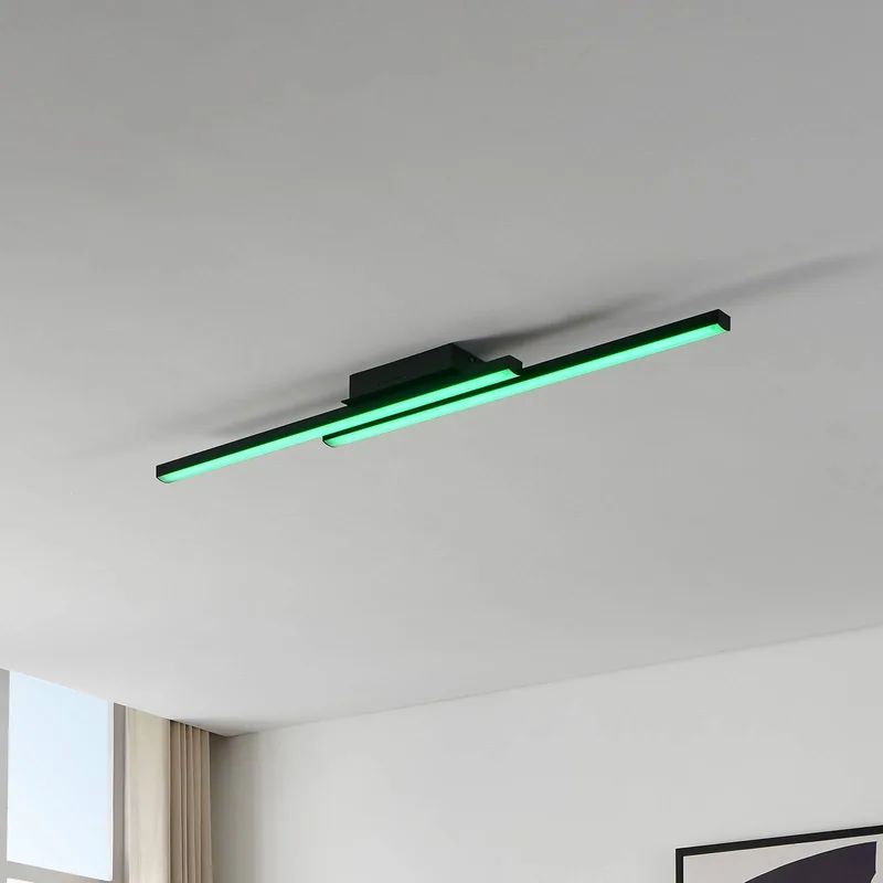 Fraioli-Z LED plafondlamp van EGLO connect in Zwart – productfoto 3 van 5