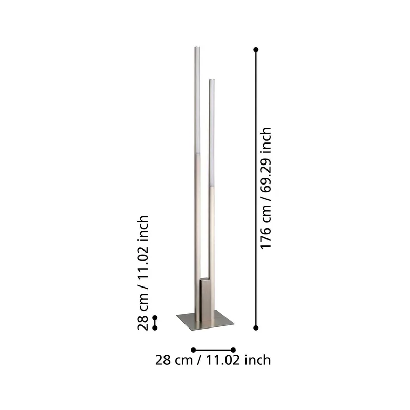 Fraioli-Z LED vloerlamp nikkel mat by EGLO connect in Mat nikkel – product photo 3 of 4