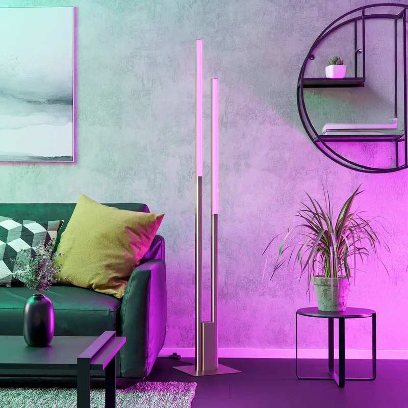 Fraioli-Z LED vloerlamp nikkel mat by EGLO connect in Mat nikkel – product photo 2 of 4