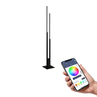 Fraioli-Z LED vloerlamp van EGLO connect in Zwart – productfoto 1 van 2