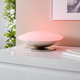 Frattina-C LED tafellamp de EGLO connect en Blanc, Mat nikkel – photo produit 2 sur 2
