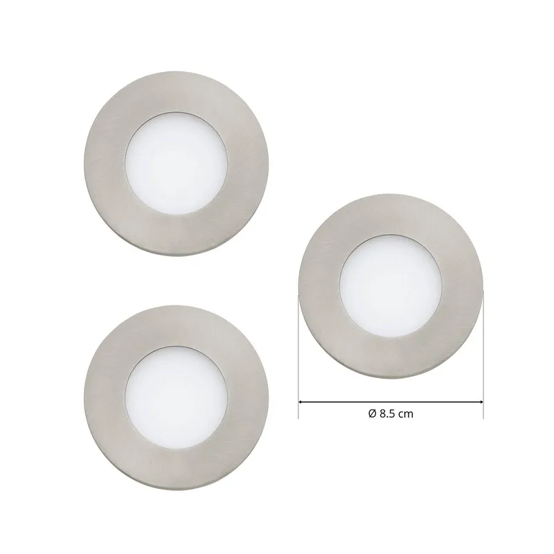 Fueva-C inbouwspot 3 x 3W RGBW nikkel van EGLO connect in Mat nikkel – productfoto 3 van 3