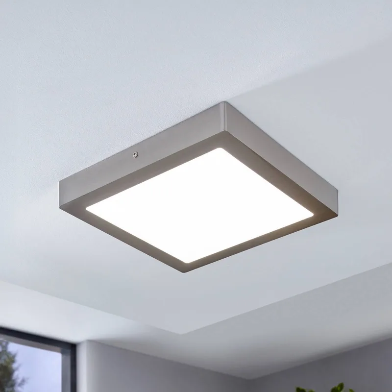 Fueva-C LED plafondlamp 30cm nikkel van EGLO connect in Gesatineerd nikkel – productfoto 1 van 4