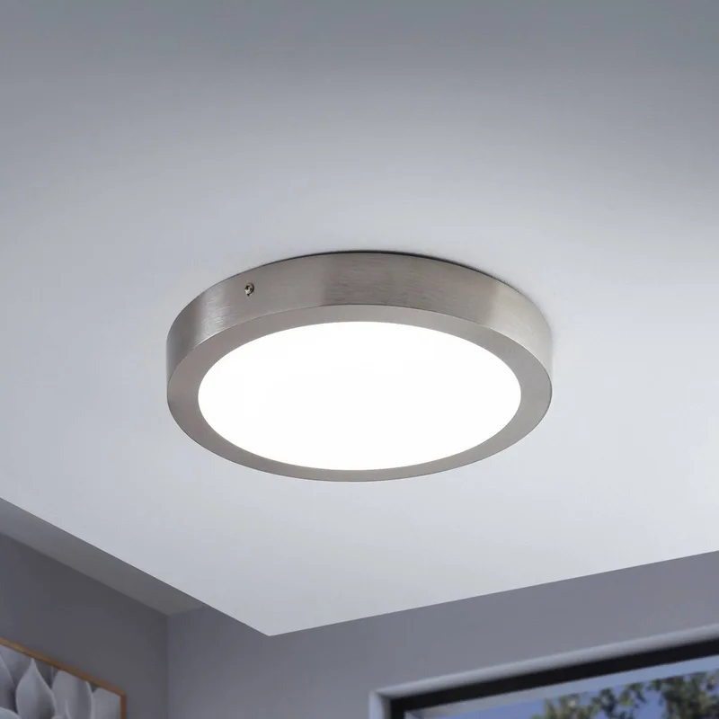 Fueva-C plafondlamp rond 30cm nikkel by EGLO connect in Gesatineerd nikkel – product photo 1 of 4