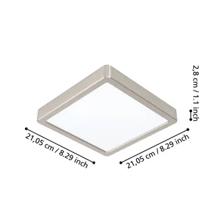 Fueva-Z plafondlamp 21x21cm nikkel de EGLO connect en Mat nikkel – photo produit 4 sur 5