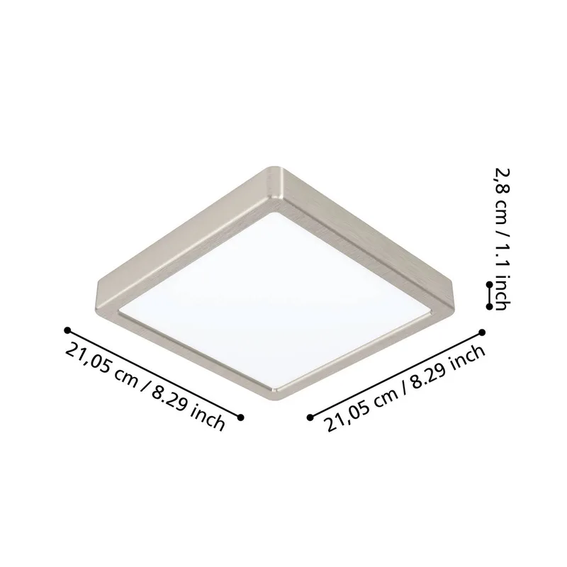 Fueva-Z plafondlamp 21x21cm nikkel de EGLO connect en Mat nikkel – photo produit 4 sur 5