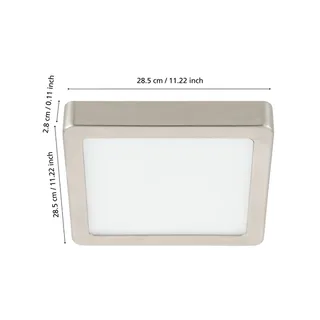 Fueva-Z plafondlamp 28x28cm nikkel van EGLO connect in Mat nikkel – productfoto 4 van 5