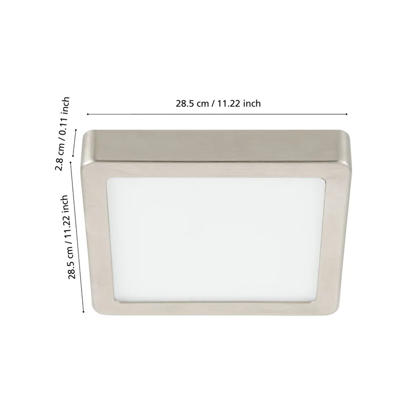 Fueva-Z plafondlamp 28x28cm nikkel van EGLO connect in Mat nikkel – productfoto 4 van 5