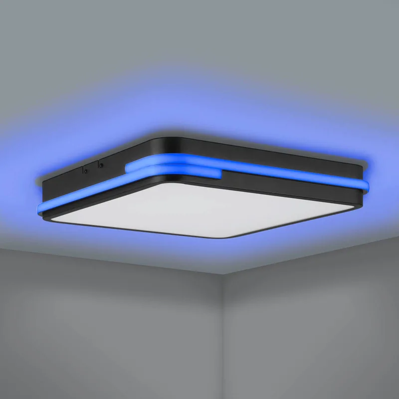 Genovese-Z LED plafondlamp met RGBW van EGLO connect in Wit, Zwart – productfoto 5 van 5