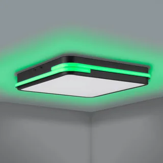 Genovese-Z LED plafondlamp met RGBW van EGLO connect in Wit, Zwart – productfoto 4 van 5