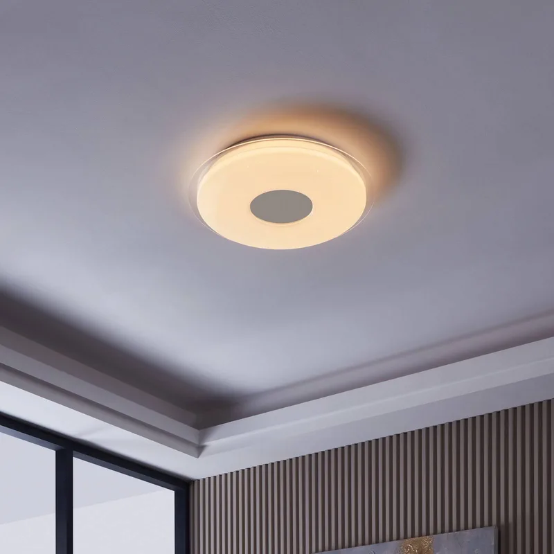 Lanciano-Z LED plafondlamp Ø 56cm de EGLO connect en Blanc, Chrome – photo produit 2 sur 5