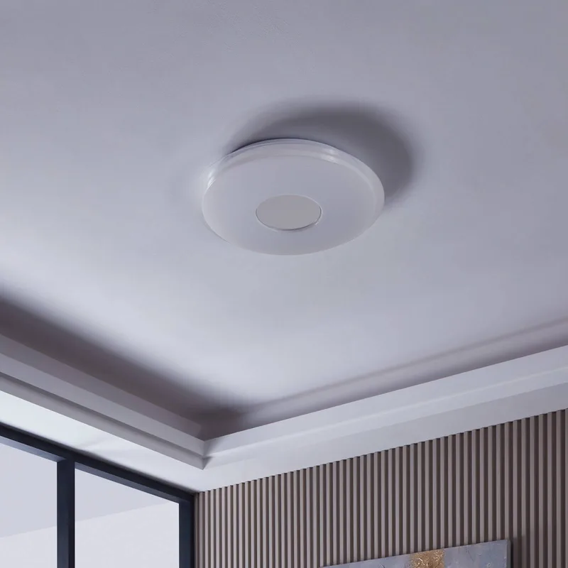Lanciano-Z LED plafondlamp Ø 56cm de EGLO connect en Blanc, Chrome – photo produit 3 sur 5