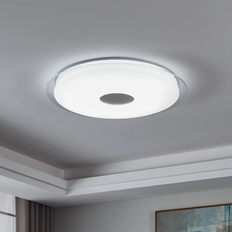 Lanciano-Z LED plafondlamp Ø 77cm by EGLO connect in White, Chrome – product photo 1 of 5