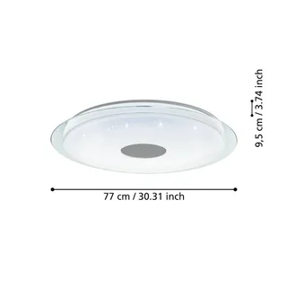 Lanciano-Z LED plafondlamp Ø 77cm by EGLO connect in White, Chrome – product photo 4 of 5