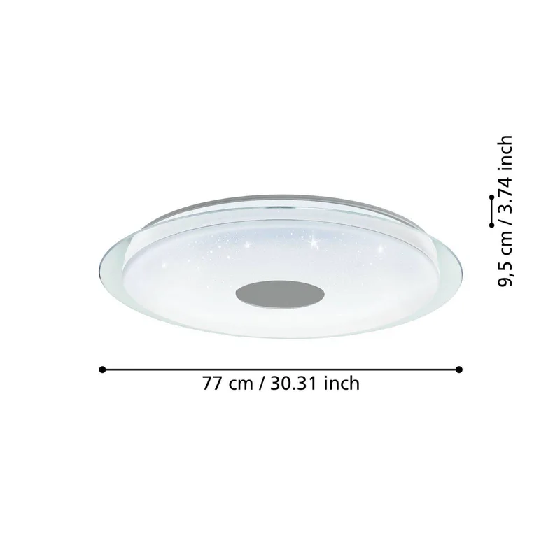 Lanciano-Z LED plafondlamp Ø 77cm by EGLO connect in White, Chrome – product photo 4 of 5