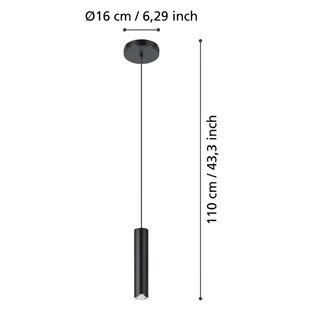 LED hanglamp Balamorta-Z, 1-lamp by EGLO connect in Black – product photo 4 of 5